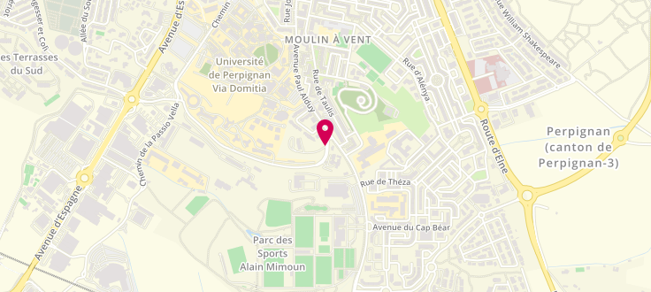 Plan de Maison Sociale de Proximité de Perpignan Sud - Moulin à vent, Avenue Paul Alduy, 66000 Perpignan