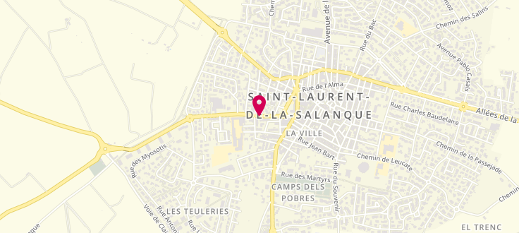 Plan de Maison Sociale de Proximité de Saint-Laurent-de-la-Salanque - Agly, 11 avenue Joffre, 66250 Saint-Laurent-de-la-Salanque