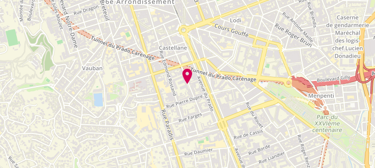Plan de Maison départementale de la solidarité de Marseille - 5ème, 6ème et 7ème arrondissements, Maison de la Solidarité<br />
66 A Rue Saint-Sébastien, 13006 Marseille