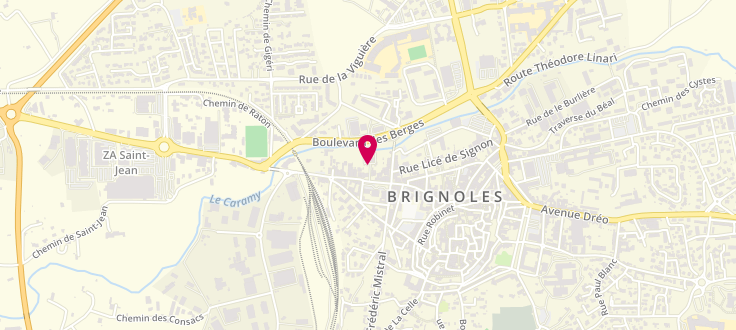 Plan de Centre PMI de Brignoles - Provence Verte, 1 Place du Palais de Justice, 83170 Brignoles
