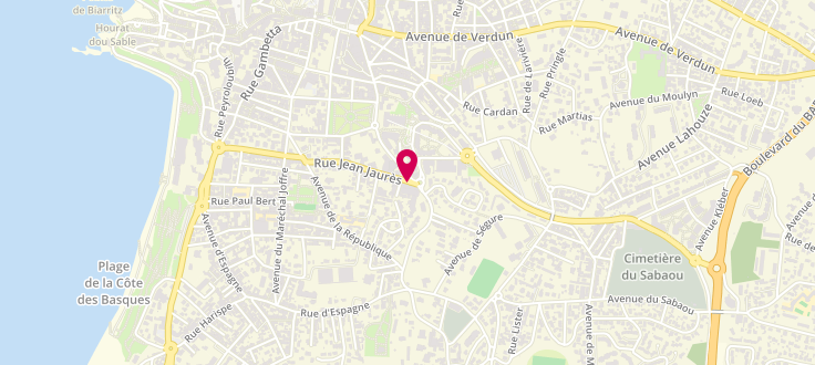 Plan de Maison Départementale de la Solidarité et de l'Insertion de Biarritz, 1 Rue Jean-Jaurès, 64200 Biarritz