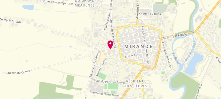 Plan de France services de Mirande, Actuellement Avenue Saint Roch, 32300 Mirande