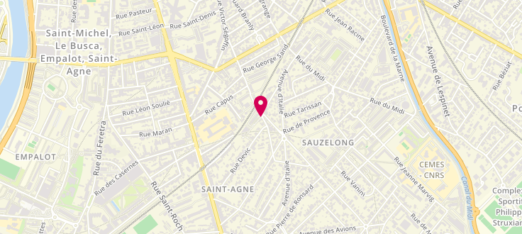 Plan de Maison des Solidarités de Toulouse - Rangueil, 39 Rue Camille-Desmoulins, 31400 Toulouse