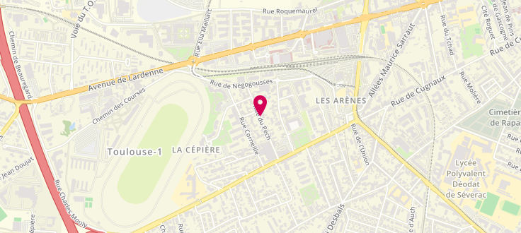 Plan de Maison des Solidarités de Toulouse - Bagatelle, 36 Rue du Lotissement, 31100 Toulouse
