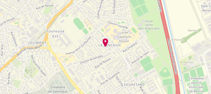 Plan de Maison des Solidarités de Toulouse - Soupetard, Maison des Solidarités du Conseil Départemental 31 de Soupetard<br />
31 Rue Léon-Say, 31500 Toulouse