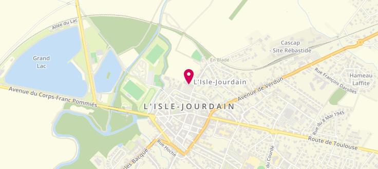 Plan de Maison Départementale des Solidarités de L'Isle-Jourdain, 8, Place du Foirail, 32600 L'Isle-Jourdain