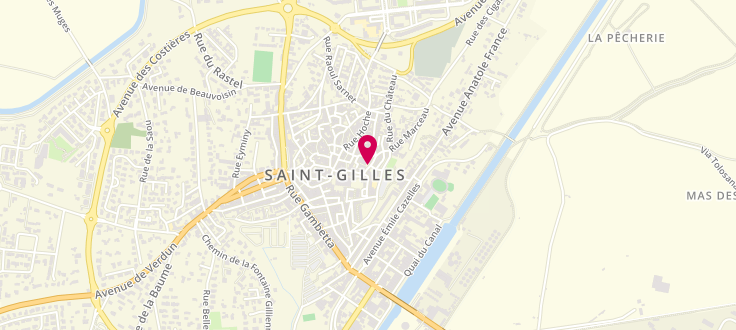 Plan de Centre médico-social de Saint-Gilles, 11 rue Vis de Saint Gilles, 30800 Saint-Gilles
