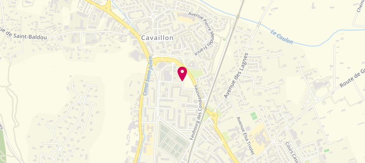 Plan de Centre Médico Social de Cavaillon, Espace Départemental des Solidarités<br />
178 Rue Marcel-Pagnol, 84300 Cavaillon