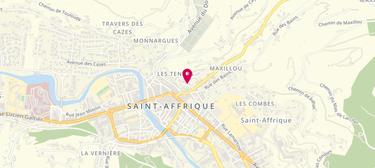 Plan de Centre médico-social de Saint Affrique, Maison des Solidarités Départementales<br />
2 Avenue de Caylus, 12400 Saint-Affrique