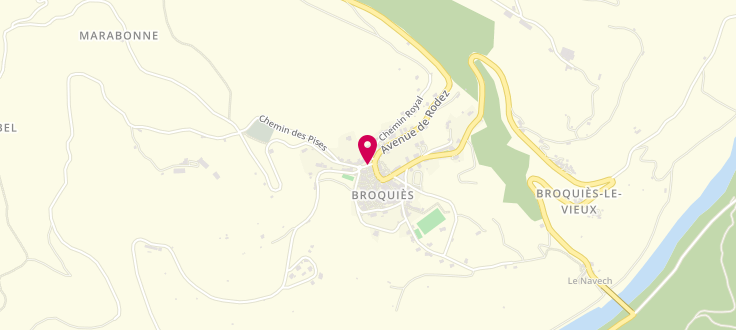 Plan de Point d'accueil PMI de Broquiès, Mairie, 12480 Broquiès
