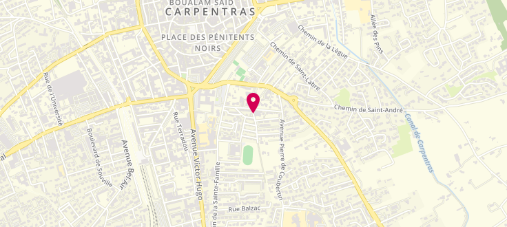 Plan de Centre Médico Social de Carpentras, 23 Rue Joseph-De-La-Sonne<br />
Espace Départemental des Solidarités de la Sonne, 84200 Carpentras