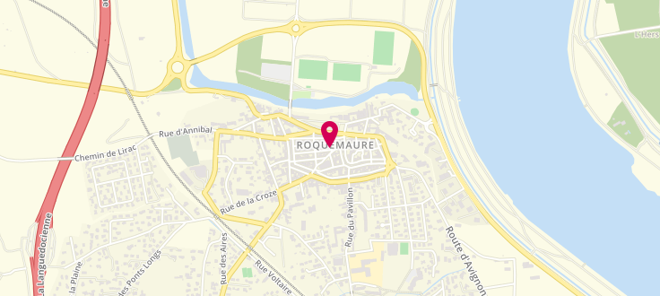 Plan de Centre médico-social de Roquemaure, 11, place de la Mairie, 30150 Roquemaure