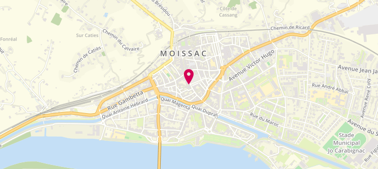 Plan de Centre Médico-Social de Moissac, 8 Place des Recollets, 82200 Moissac