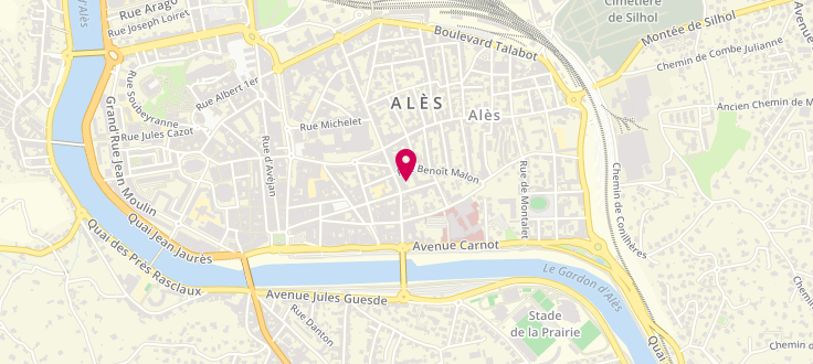 Plan de Centre médico-social d'Alès - Alesia, 24 boulevard Gambetta, 30100 Alès