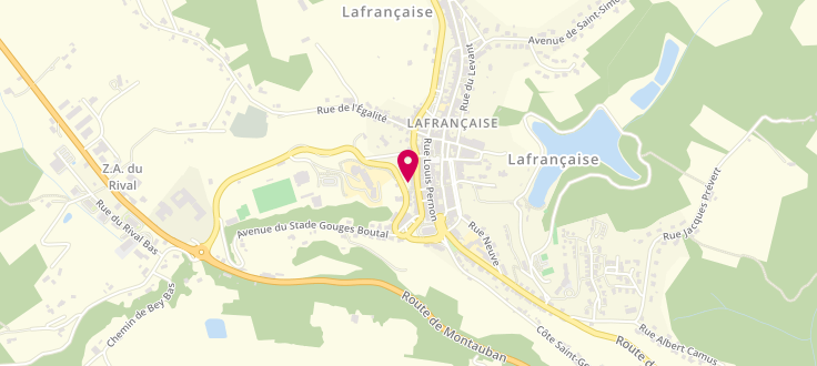 Plan de Centre Médico-Social de Lafrançaise, 21 Rue Léon Cladel, 82130 Lafrançaise