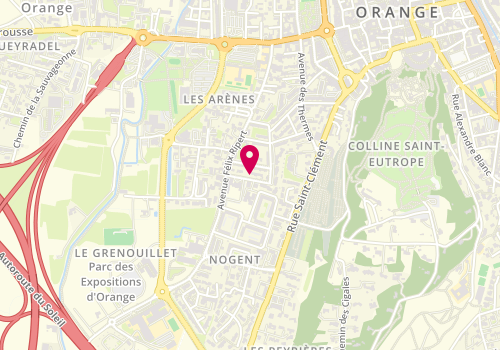 Plan de Centre Médico Social d'Orange, 13 Rue de Bretagne<br />
Espace Départemental des Solidarités, 84100 Orange