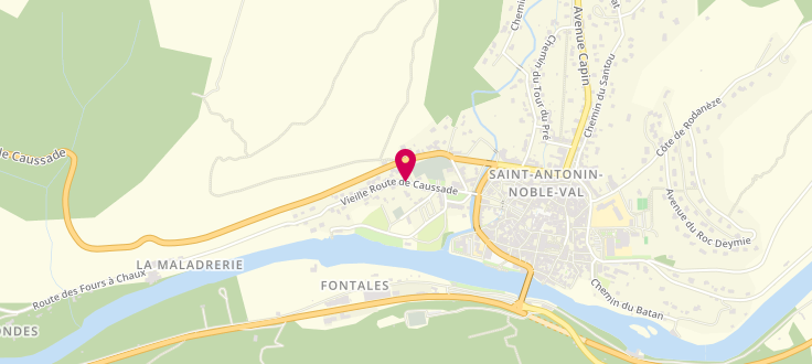 Plan de Centre Médico-Social de Saint-Antonin-Noble-Val, Route des Fours A Chaux, 82140 Saint-Antonin-Noble-Val