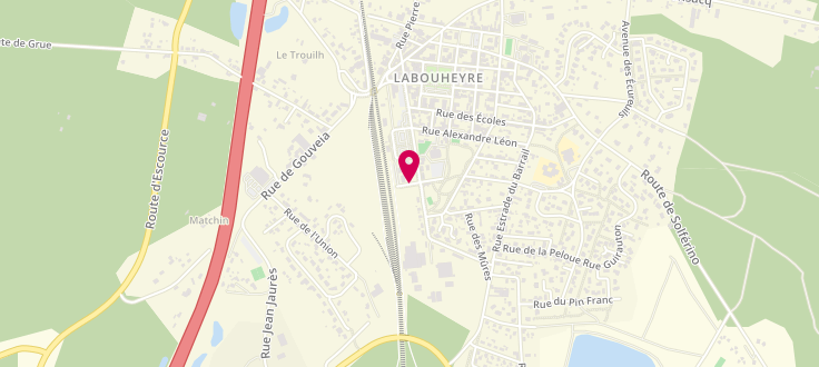 Plan de Centre Médico Social de Labouheyre, 77 rue Charlie Hebdo, 40210 Labouheyre