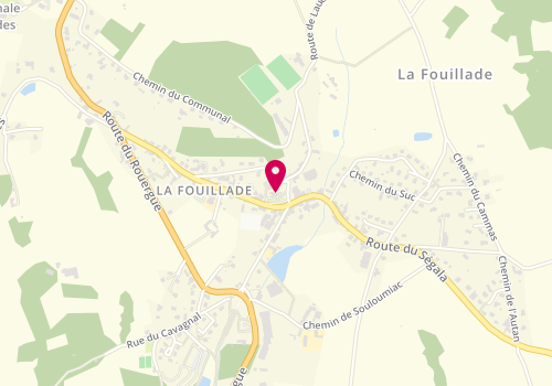 Plan de Point d'accueil PMI de La Fouillade, Mairie<br />
Place de la Mairie, 12270 La Fouillade