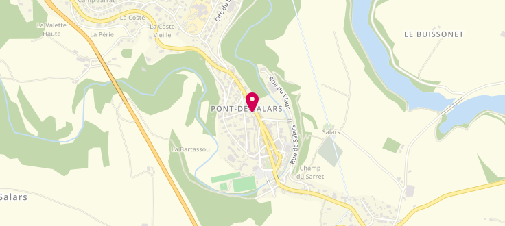 Plan de Point d'accueil PMI de Pont-de-Salars, 34 av de Rodez, 12290 Pont-de-Salars