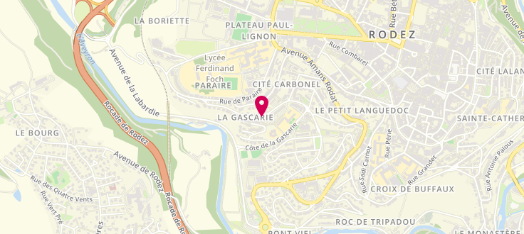 Plan de Centre Social Gourgan de Rodez, Boulevard de Lattre de Tassigny, 12000 Rodez