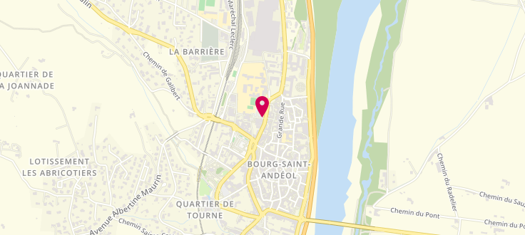 Plan de Centre médico-social de Bourg-Saint-Andéol, Place de la Poste, 07700 Bourg-Saint-Andéol