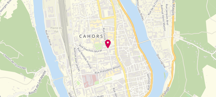 Plan de Centre médico-social de Cahors, 92 rue Joachim Murat, 46000 Cahors
