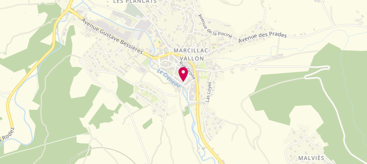 Plan de Point d'accueil PMI de Marcillac-Vallon, 4 rue du Mas, 12330 Marcillac-Vallon