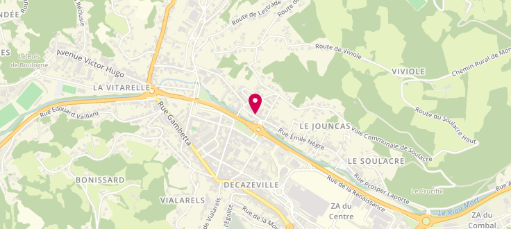 Plan de Centre médico-social de Decazeville, 1 Bis rue Emile Nègre, 12300 Decazeville