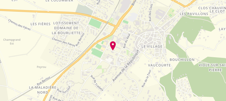 Plan de Centre médico-social de Loriol-sur-Drôme, Rue Étienne-Martin, 26270 Loriol-sur-Drôme