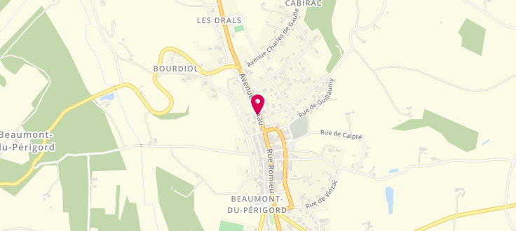Plan de Centre médico-social de Beaumontois-en-Périgord, 5 avenue de Rhineau, 24440 Beaumont-du-Périgord