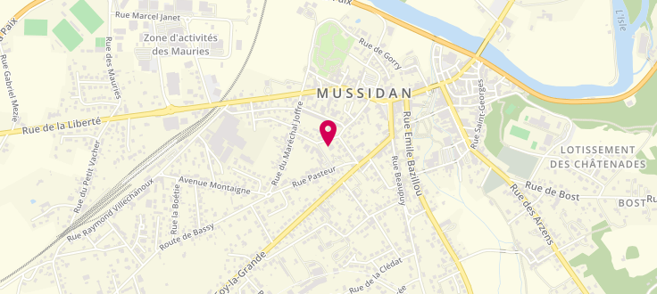 Plan de Maison du Département de Mussidan - Vallée de l’Isle, 11 Bis rue Aristide Briand, 24400 Mussidan