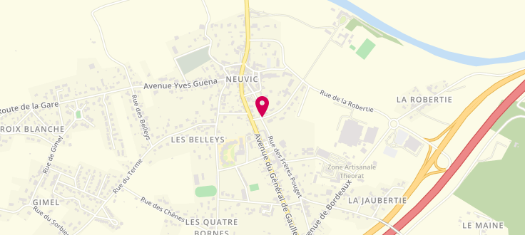 Plan de Centre médico-social de Neuvic, 6 avenue Talleyrand du Périgord, 24190 Neuvic