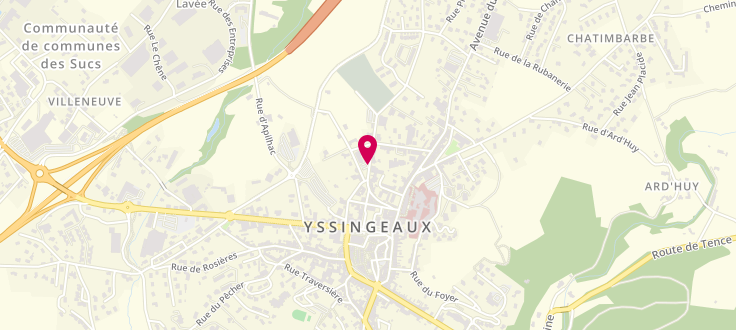 Plan de Centre de Protection Maternelle et Infantile d'Yssingeaux, 4 Avenue de Chaussand, 43200 Yssingeaux