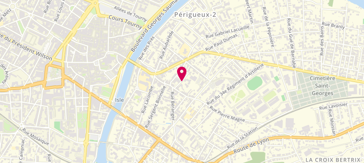 Plan de Centre médico-social de Périgueux - Chaudronniers, Rue des Chaudronniers, 24000 Périgueux