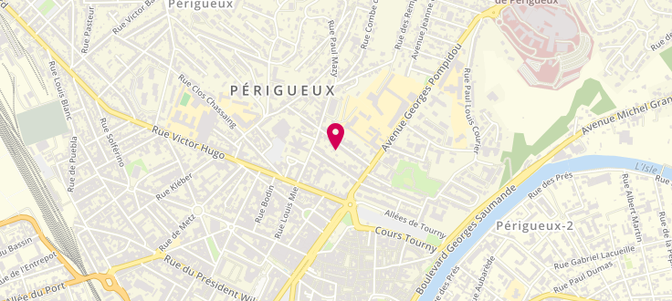 Plan de Centre médico-social de Périgueux - Boétie, 23 rue de la Boétie, 24000 Périgueux