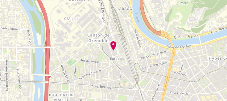 Plan de Point d'accueil PMI de Grenoble - Antenne sociale - Service autonomie, 15, avenue Doyen-Louis-Weil, 38000 Grenoble