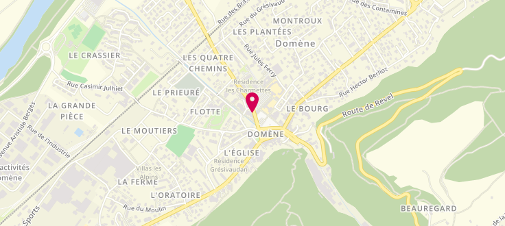 Plan de Centre de PMI de Domène, Service Local de Solidarité<br />
5 Bis Rue Marius-Charles, 38420 Domène