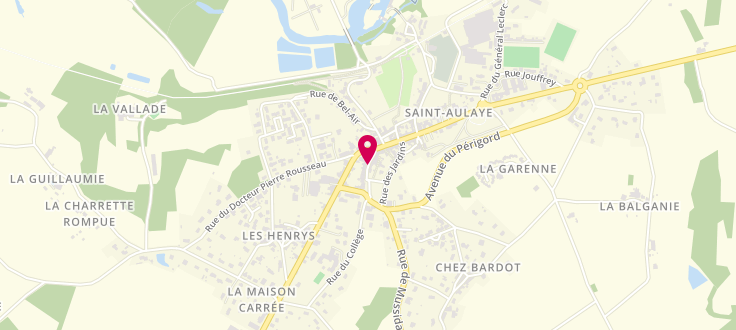 Plan de Centre médico-social de Saint-Aulaye-Puymangou, Rue des Faux Christs, 24410 Saint-Aulaye
