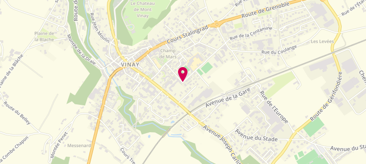 Plan de Centre médico social de Vinay, 1 Avenue Paul Martinais, 38470 Vinay