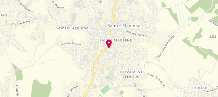 Plan de Centre de PMI de Sainte-Sigolene, Place Jean-Salque, 43600 Sainte-Sigolène