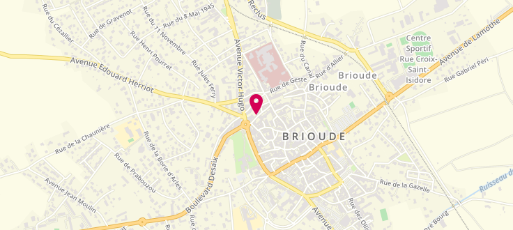 Plan de Bus France services Brioude Sud Auvergne, Structure Itinérante, 43100 Brioude