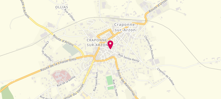 Plan de Centre médico-social de Craponne-sur-Arzon, Rue Centrale, 43500 Craponne-sur-Arzon