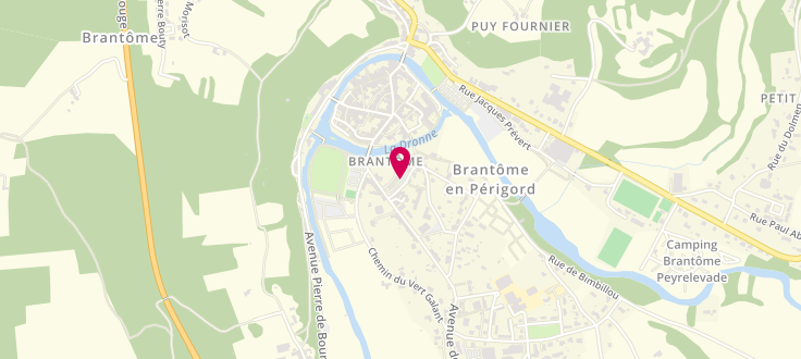 Plan de Centre médico-social de Brantôme-en-Périgord, Place du Champ de Foire, 24310 Brantôme