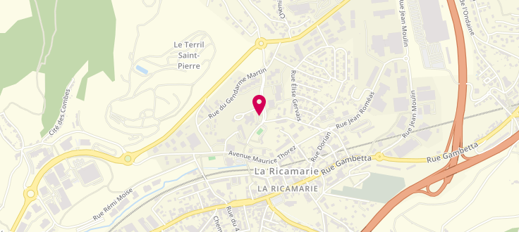 Plan de Centre de Protection Maternelle et Infantile de La Ricamarie, 2 Rue Claude Touche, 42150 La Ricamarie