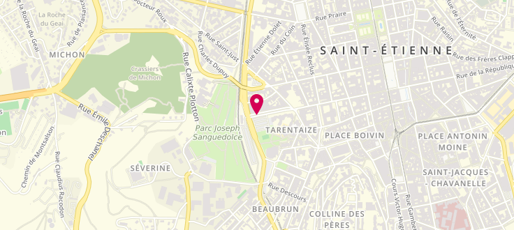 Plan de Centre de Santé Filiéris de Saint-Étienne, 7 avenue Augustin Dupré, 42100 Saint-Étienne