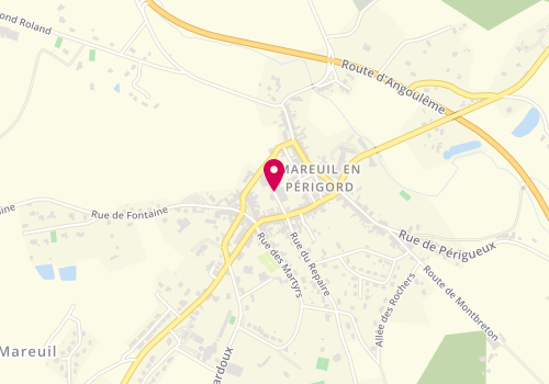 Plan de France services la Poste de Mareuil en Périgord, Boulevard Bouteiller, 24340 Mareuil en Périgord