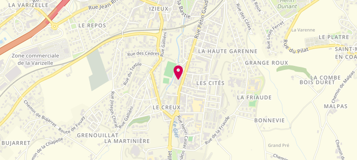 Plan de Centre Médico Social de Saint-Chamond - Gaudet, 136C Rue Pétain Gaudet, 42400 Saint-Chamond
