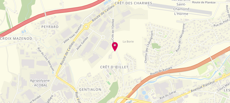 Plan de Centre de Protection Maternelle et Infantile de Saint-Chamond, 48 Rue du Crêt de l'oeillet, 42400 Saint-Chamond