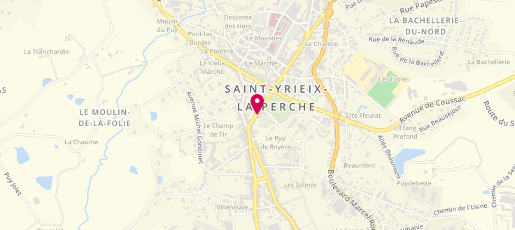 Plan de Maison du département de Saint-Yrieix-la-Perche, 47 Bd de l'hôtel de Ville, 87500 Saint-Yrieix-la-Perche